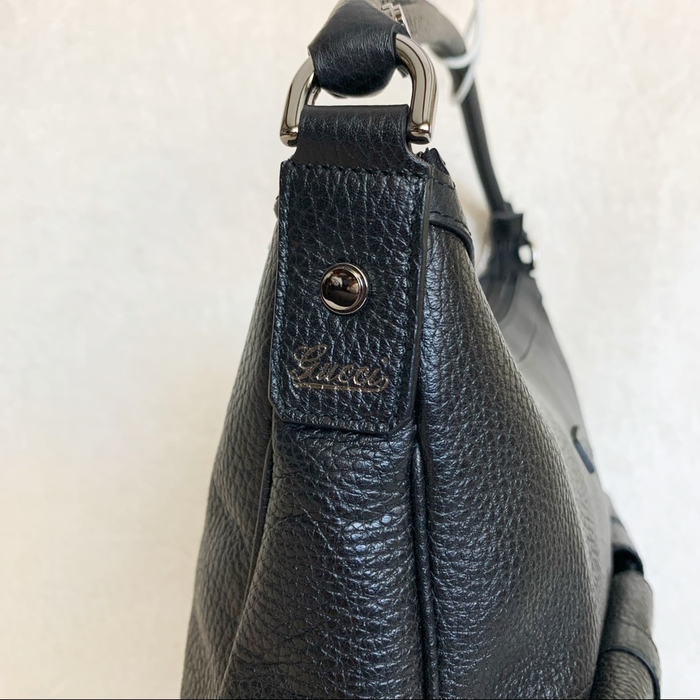 NWT Authentic Gucci Pebbled Leather Hobo Bag - Picture 4 of 8